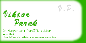 viktor parak business card